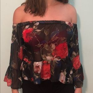 Black see through cropped too